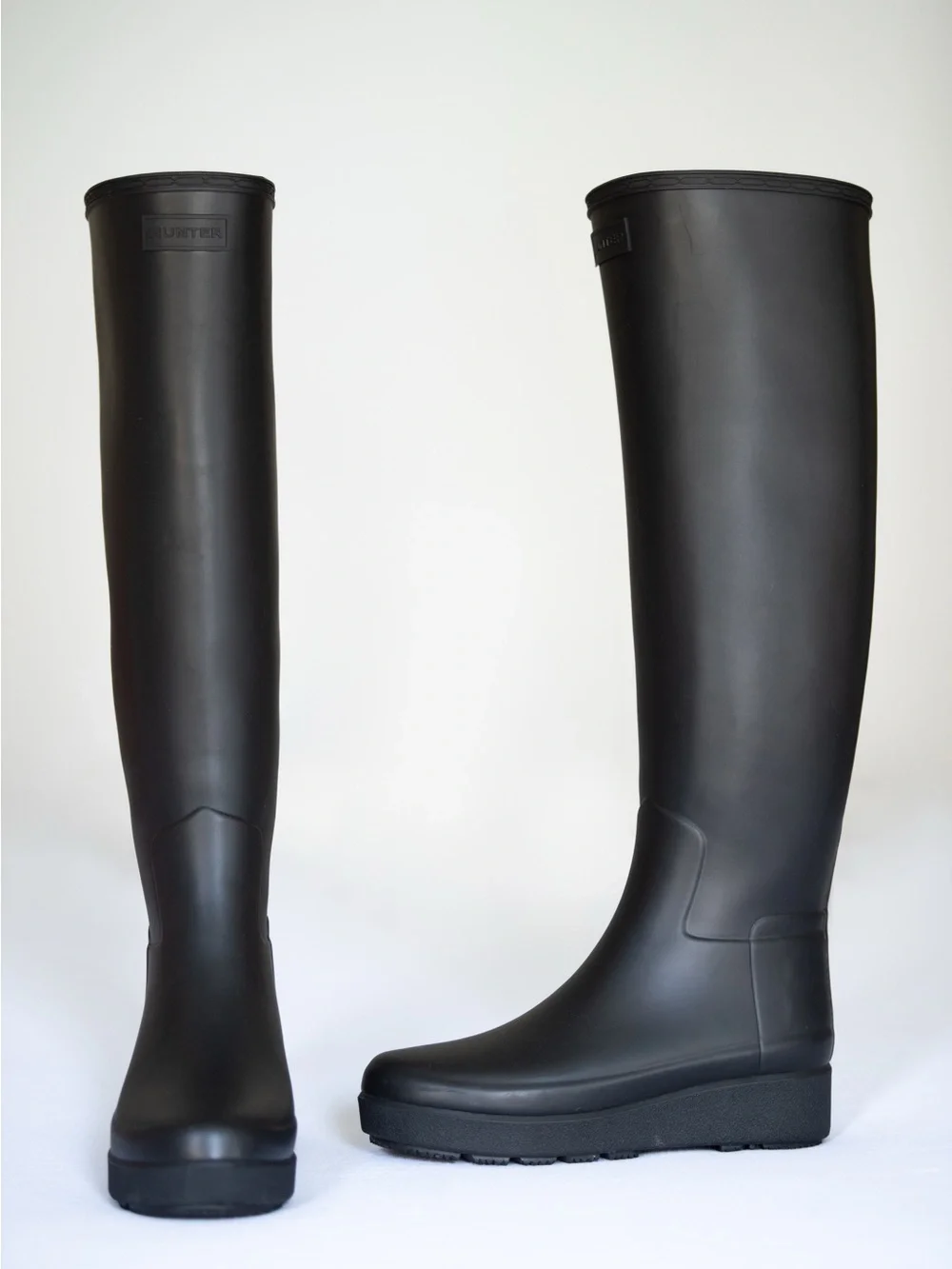 Hunter Black Over-the-Knee Waterproof Rain Boots